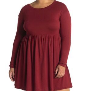 Baea baby doll mini dress xl color brick size XL fall winter